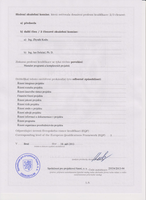 Profesní kvalifikace str. 2